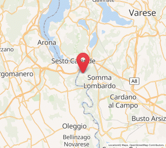 Map of Golasecca, Lombardy