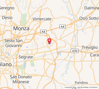 Map of Gorgonzola, Lombardy