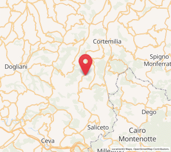 Map of Gorzegno, Piedmont