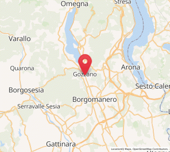 Map of Gozzano, Piedmont