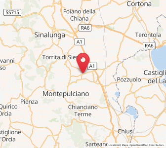 Map of Gracciano, Tuscany