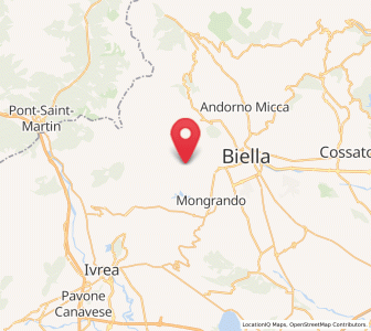 Map of Graglia, Piedmont