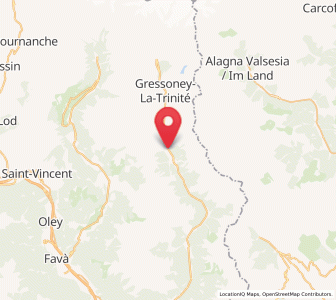 Map of Gressoney-Saint-Jean, Aosta Valley
