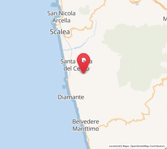 Map of Grisolia, Calabria