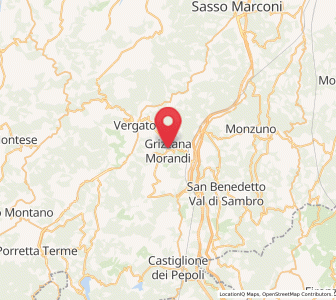 Map of Grizzana Morandi, Emilia-Romagna