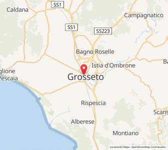 Map of Grosseto, Tuscany