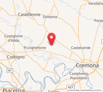 Map of Grumello Cremonese, Lombardy