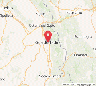 Map of Gualdo Tadino, Umbria