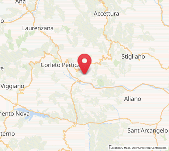Map of Guardia Perticara, Basilicate