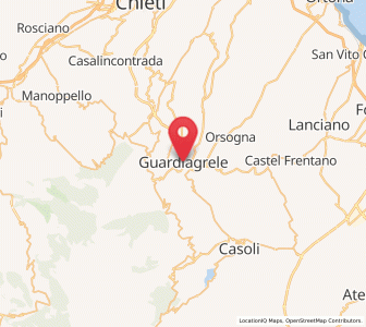 Map of Guardiagrele, Abruzzo