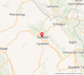 Map of Gubbio, Umbria