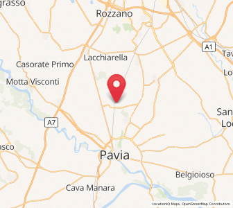 Map of Guinzano, Lombardy
