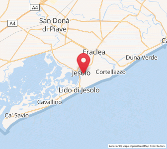 Map of Iesolo, Veneto
