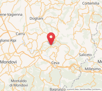 Map of Igliano, Piedmont