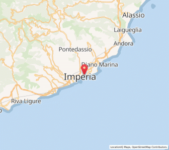 Map of Imperia, Liguria