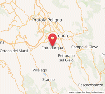 Map of Introdacqua, Abruzzo