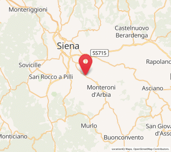 Map of Isola D'Arbia, Tuscany