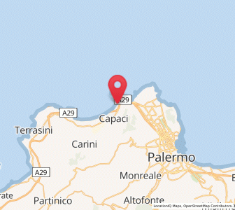 Map of Isola delle Femmine, Sicily