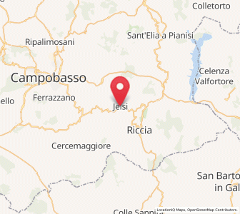 Map of Jelsi, Molise