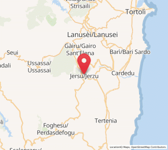 Map of Jerzu, Sardinia