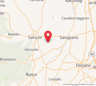 Map of Lagnasco, Piedmont