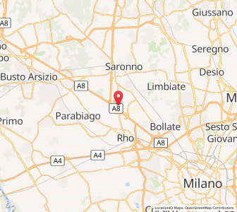 Map of Lainate, Lombardy