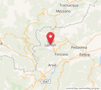 Map of Lamon, Veneto