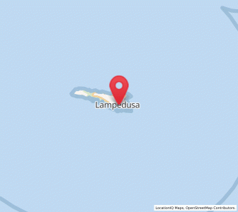 Map of Lampedusa, Sicily