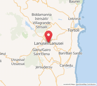 Map of Lanusei, Sardinia