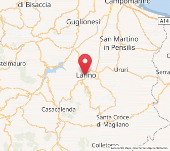 Map of Larino, Molise