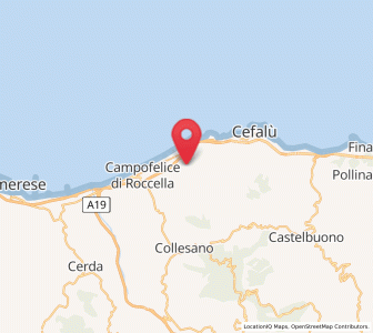 Map of Lascari, Sicily