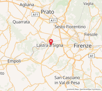 Map of Lastra a Signa, Tuscany