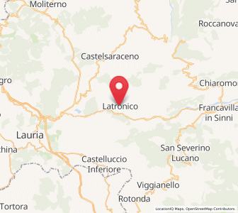Map of Latronico, Basilicate