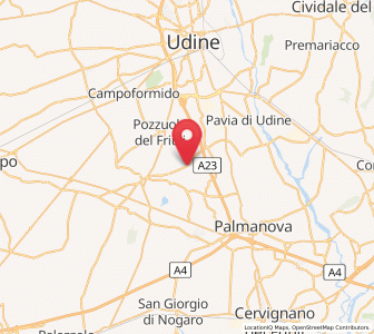 Map of Lavariano, Friuli Venezia Giulia