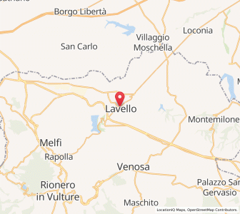 Map of Lavello, Basilicate