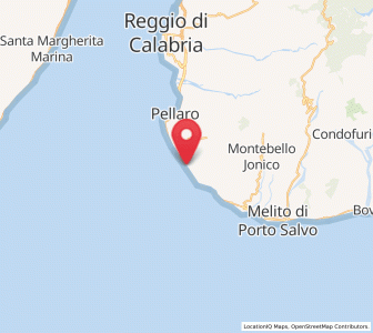 Map of Lazzaro, Calabria