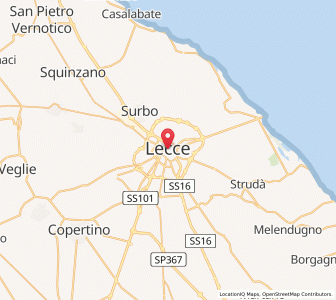 Map of Lecce, Apulia