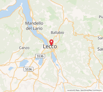 Map of Lecco, Lombardy