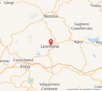 Map of Leonforte, Sicily
