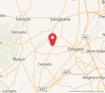 Map of Levaldigi, Piedmont