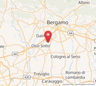 Map of Levate, Lombardy