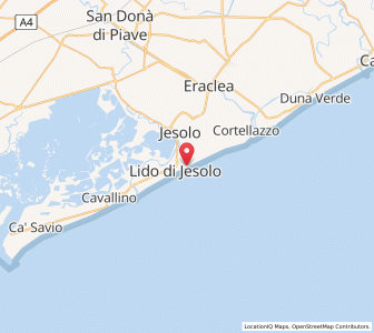 Map of Lido di Jesolo, Veneto
