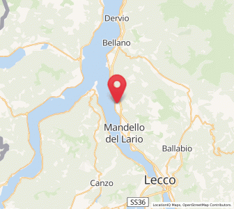 Map of Lierna, Lombardy