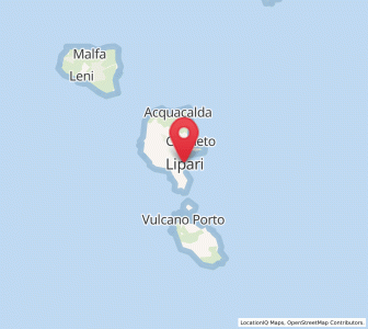 Map of Lipari, Sicily