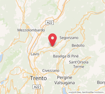 Map of Lisignago, Trentino-Alto Adige