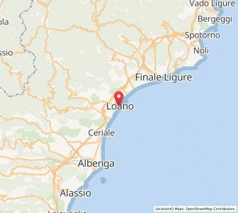 Map of Loano, Liguria