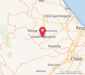 Map of Loreto Aprutino, Abruzzo