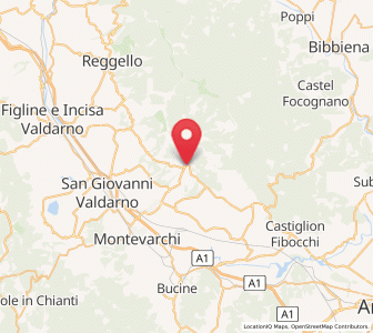 Map of Loro Ciuffenna, Tuscany