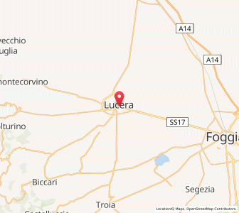 Map of Lucera, Apulia