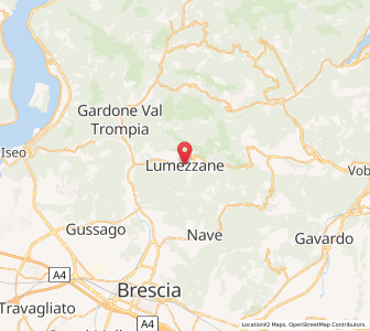 Map of Lumezzane, Lombardy